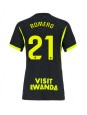 Ženski Nogometna dresi replika Atletico Madrid Cristian Romero #21 Gostujoči 2026-27 Kratek rokav Ženski Nogometna dresi replika Atletico Madrid Cristian Romero #21 Gostujoči 2026-27 Kratek rokav